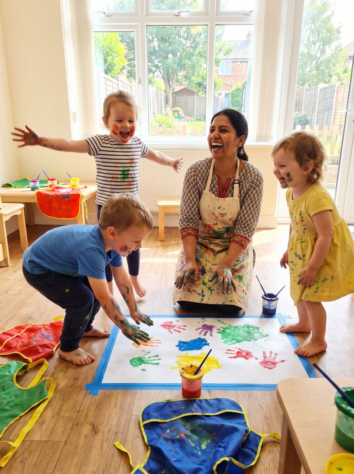 An Apple Bridge practitioner at work in an early years setting